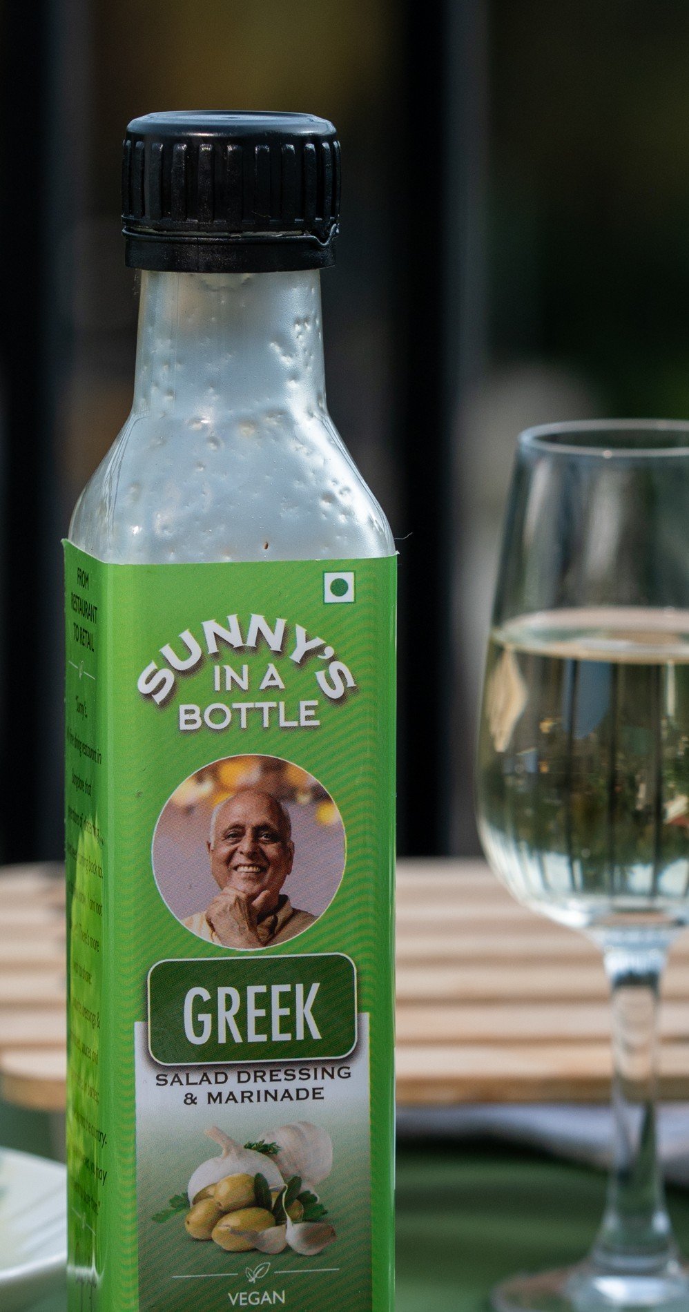 Sunny's In A Bottle Greek salad dressing label
