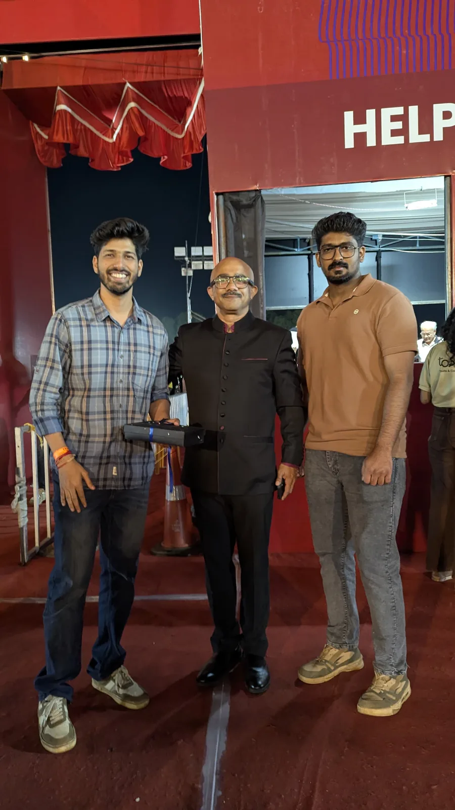Social Santa team being felicitated at a client event