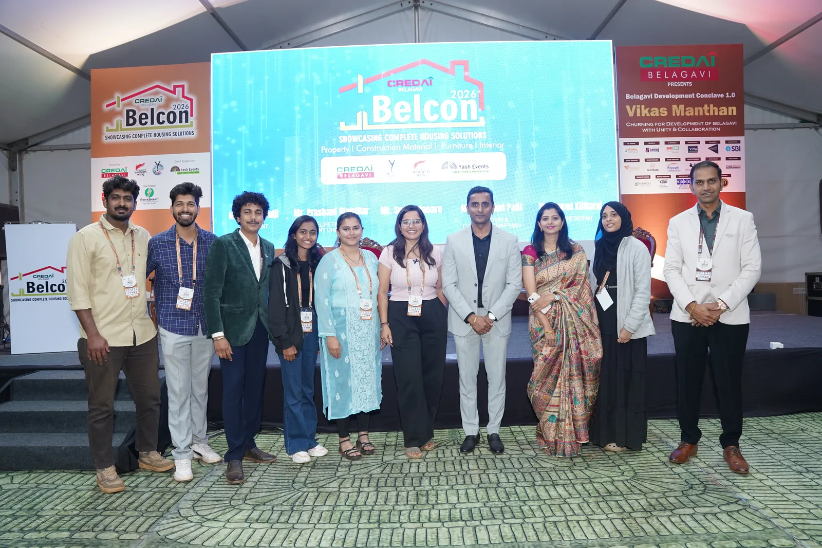 Social Santa team on stage at the Belcon x CREDAI Belagavi conference